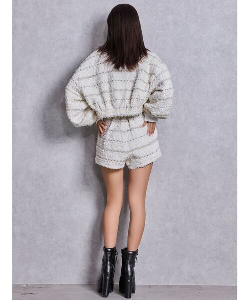 GYDA（ジェイダ）の「shiny lace upタンクソールショートブーツ（ブーツ・レディース・オフホワイト/ブラック・LARGE/MEDIUM/SMALL）」の13枚目の写真