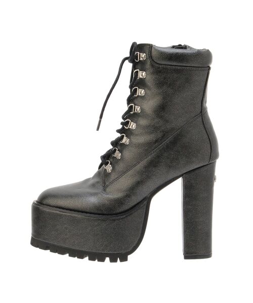 GYDA（ジェイダ）の「shiny lace upタンクソールショートブーツ（ブーツ・レディース・オフホワイト/ブラック・LARGE/MEDIUM/SMALL）」の17枚目の写真