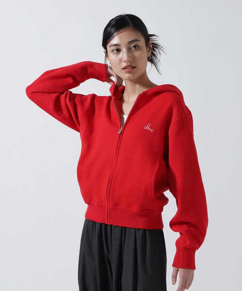 jj mercer（ジェイジェイマーサー）の「JJMERCER (ジェイジェイマーサー) 別注パーカー（ニット/セーター・レディース・グレー/レッド・F）」の18枚目の写真