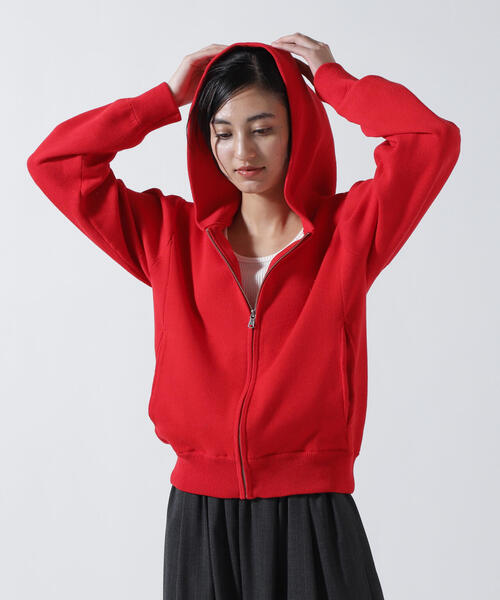 jj mercer（ジェイジェイマーサー）の「JJMERCER (ジェイジェイマーサー) 別注パーカー（ニット/セーター・レディース・グレー/レッド・F）」の19枚目の写真