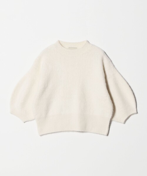 UNITED ARROWS（ユナイテッドアローズ）の「フォックスカシミヤ ハーフスリーブ Tニット UYHSP（ニット/セーター・レディース・ネイビー/レッド/オフホワイト・FREE）」の2枚目の写真