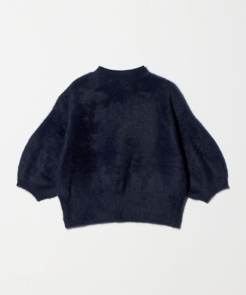 UNITED ARROWS（ユナイテッドアローズ）の「フォックスカシミヤ ハーフスリーブ Tニット UYHSP（ニット/セーター・レディース・ネイビー/レッド/オフホワイト・FREE）」の7枚目の写真