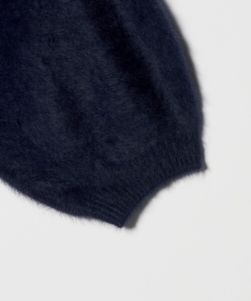 UNITED ARROWS（ユナイテッドアローズ）の「フォックスカシミヤ ハーフスリーブ Tニット UYHSP（ニット/セーター・レディース・ネイビー/レッド/オフホワイト・FREE）」の9枚目の写真