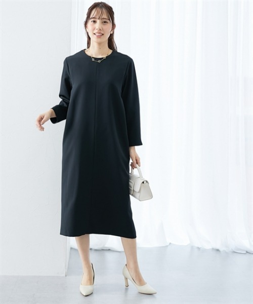 7days Life Styling(セブンデイズライフスタイリング)の「レースカフスストレッチワンピース(ワンピース・レディース・ブラック/ネイビー・3L/LL/L/M)」の20枚目の写真