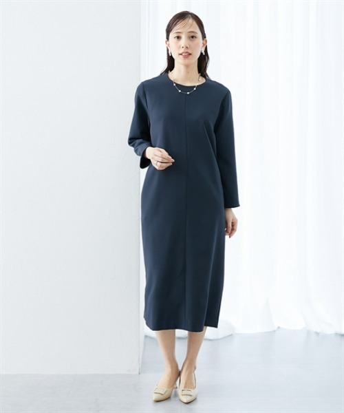 7days Life Styling(セブンデイズライフスタイリング)の「レースカフスストレッチワンピース(ワンピース・レディース・ブラック/ネイビー・3L/LL/L/M)」の6枚目の写真