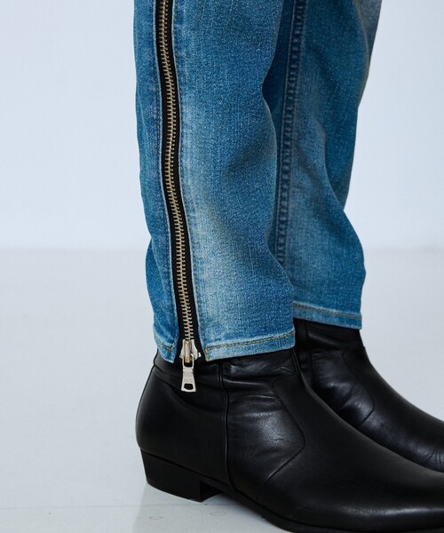 5351 POUR LES HOMMES（ゴーサンゴーイチプールオム）の「【サイドジップ】ダメージ スキニー デニム（デニムパンツ・メンズ・ライトブルー・44/46/48/50）」の14枚目の写真