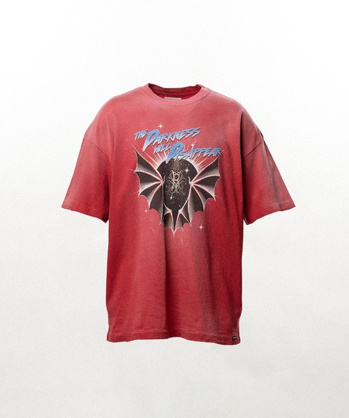 KAMIYA(カミヤ)の「"THE DARKNESS WILL DISAPPEAR" Distressed T-shirt(Tシャツ/カットソー・メンズ・ブラック/レッド/ネイビー・S/M)」の3枚目の写真