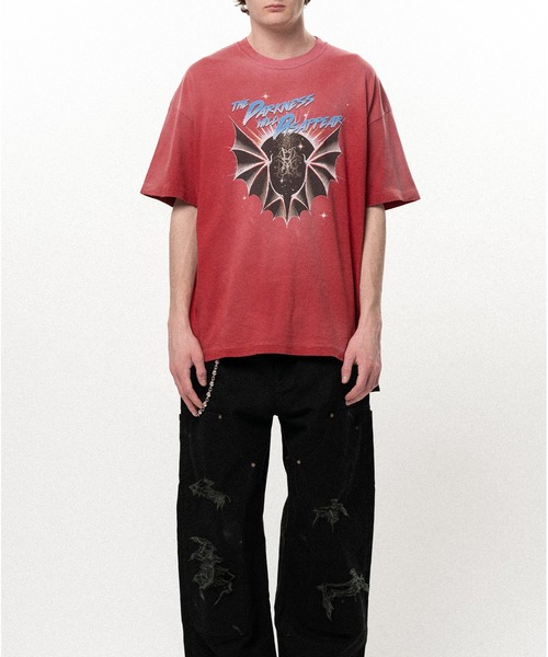 KAMIYA(カミヤ)の「"THE DARKNESS WILL DISAPPEAR" Distressed T-shirt(Tシャツ/カットソー・メンズ・ブラック/レッド/ネイビー・S/M)」の15枚目の写真