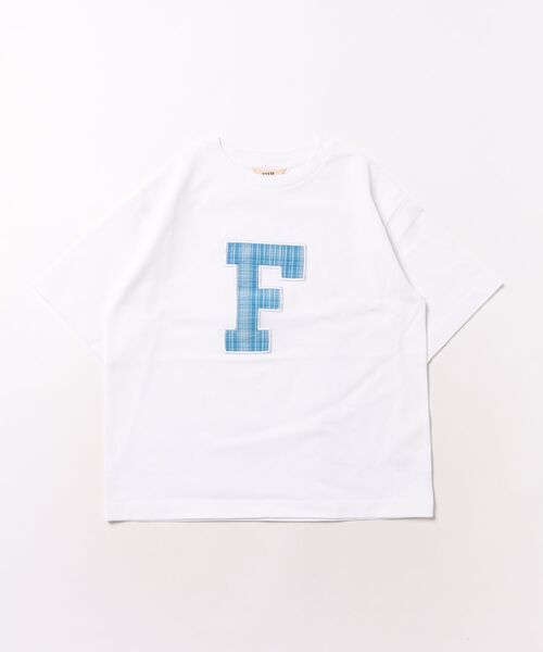 FITH(フィス)の「Smooth Cotton Jersey F Logo Tee(Tシャツ/カットソー・キッズ・ホワイト・145)」の1枚目の写真