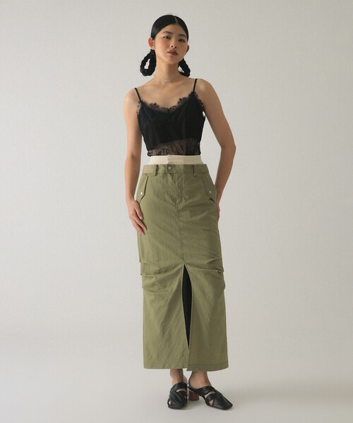 Ray BEAMS（レイビームス）の「レース キリカエ キャミワンピース（ワンピース・レディース・ブラック/オフホワイト・0/1）」の9枚目の写真