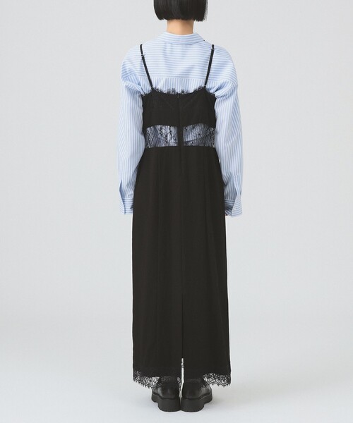 Ray BEAMS（レイビームス）の「レース キリカエ キャミワンピース（ワンピース・レディース・ブラック/オフホワイト・0/1）」の13枚目の写真