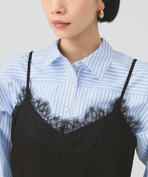 Ray BEAMS（レイビームス）の「レース キリカエ キャミワンピース（ワンピース・レディース・ブラック/オフホワイト・0/1）」の16枚目の写真