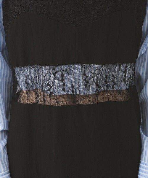 Ray BEAMS（レイビームス）の「レース キリカエ キャミワンピース（ワンピース・レディース・ブラック/オフホワイト・0/1）」の17枚目の写真