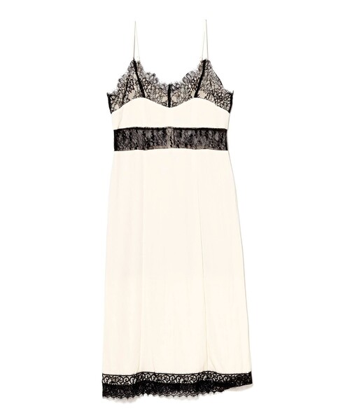 Ray BEAMS（レイビームス）の「レース キリカエ キャミワンピース（ワンピース・レディース・ブラック/オフホワイト・0/1）」の18枚目の写真