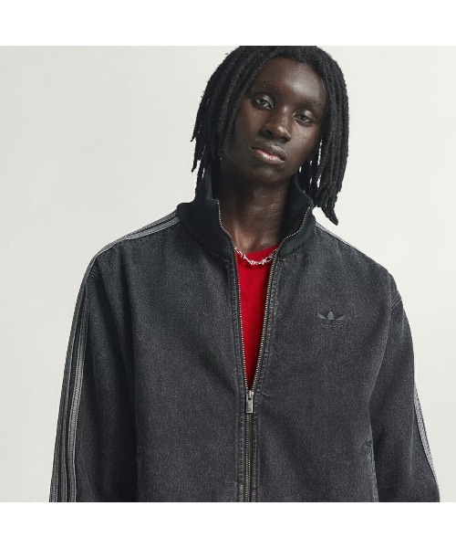 adidas Originals（アディダスオリジナルス）の「adidas ADICOLOR DENIM FIREBIRD TRACK TOP / アディダス アディカラー デニム ファイヤーバード トラックトップ / KD1516（デニムジャケット・メンズ・ブラック・S/XL）」の4枚目の写真