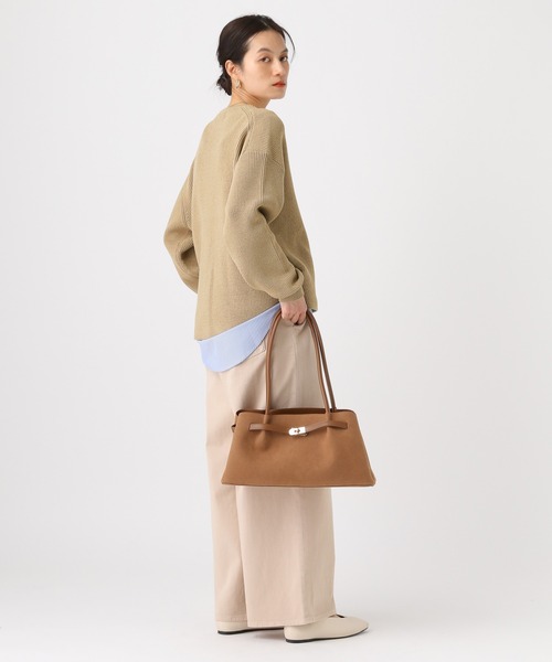 Elura(エルーラ)の「リネンライクジップカーディガン/646535(カーディガン/ボレロ・レディース・ダークブラウン/ベージュ/オフホワイト・FREE)」の12枚目の写真