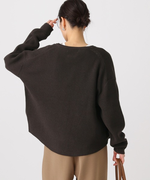 Elura(エルーラ)の「リネンライクジップカーディガン/646535(カーディガン/ボレロ・レディース・ダークブラウン/ベージュ/オフホワイト・FREE)」の15枚目の写真