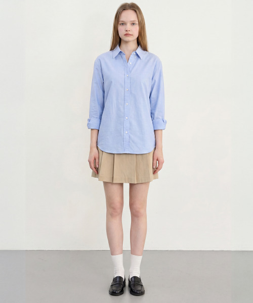 BASIC HOUSE(ベーシックハウス)の「プレミアムオックスフォードレギュラーフィット長袖シャツブルーLYWS0102(シャツ/ブラウス・メンズ・ブルー・FREE)」の17枚目の写真
