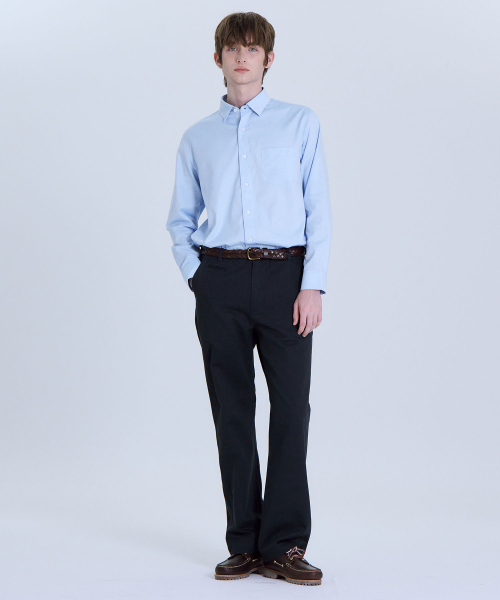 BASIC HOUSE(ベーシックハウス)の「プレミアムオックスフォードレギュラーフィット長袖シャツブルーLYWS0102(シャツ/ブラウス・メンズ・ブルー・FREE)」の11枚目の写真