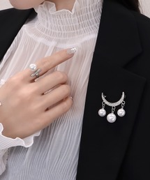 blackdia ocean（ブラックダイヤオーシャン）の「blackdia ocean ニュアンス リボンパール ブローチ（ブローチ/コサージュ）」