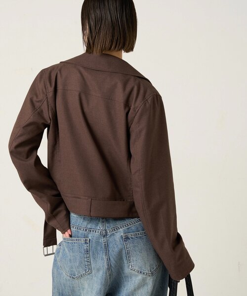 WHO'S WHO gallery（フーズフーギャラリー）の「TRアイレットショートPジャケット（ピーコート・レディース・ネイビー/ブラウン/チャコールグレー・FREE）」の15枚目の写真