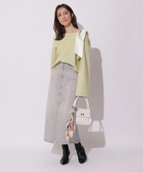 Apuweiser-riche（アプワイザーリッシェ）の「スプリングショルダーリボンゆるニット（ニット/セーター・レディース・グリーン系その他2/ライトグレー/ホワイト/ピンク・2）」の16枚目の写真