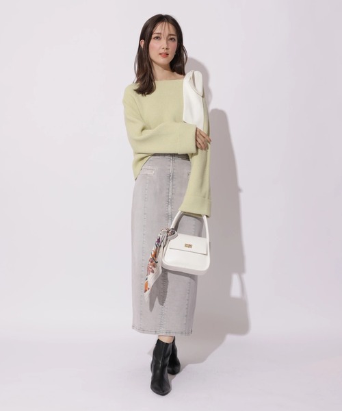 Apuweiser-riche（アプワイザーリッシェ）の「スプリングショルダーリボンゆるニット（ニット/セーター・レディース・グリーン系その他2/ライトグレー/ホワイト/ピンク・2）」の18枚目の写真