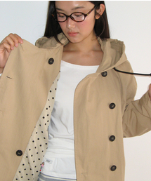 RONRON（ロンロン）の「HOODED ASYMMETRIC TRENCH JACKET BEIGE（その他アウター）」