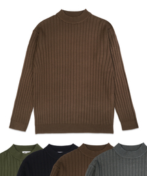 NUBINDA（ヌビンダ）の「リブハーフタートルネックニット [ブラウン]（ニット/セーター）」