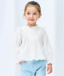 apres les cours | チュールヨークフリルブラウス_ジュニア対応(シャツ/ブラウス)