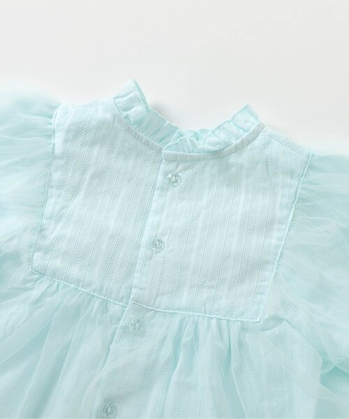 apres les cours(アプレレクール)の「チュールヨークフリルブラウス_ジュニア対応(シャツ/ブラウス・キッズ・ミント/オフホワイト・130/120/110/100/90/80/140)」の11枚目の写真