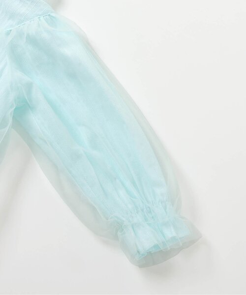 apres les cours(アプレレクール)の「チュールヨークフリルブラウス_ジュニア対応(シャツ/ブラウス・キッズ・ミント/オフホワイト・130/120/110/100/90/80/140)」の13枚目の写真
