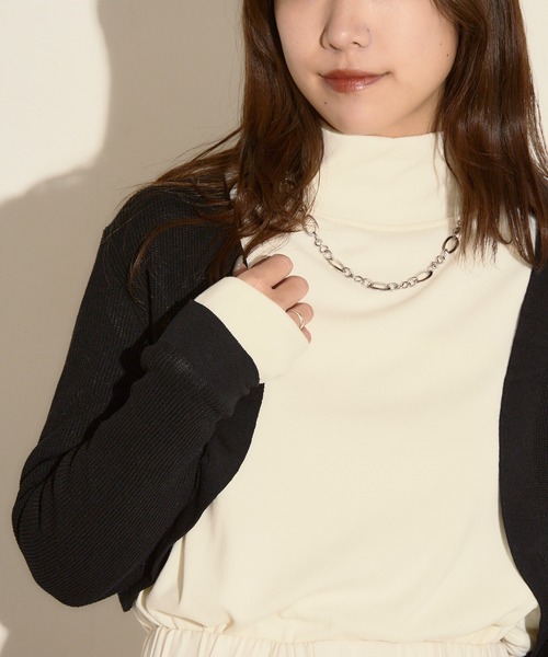H.TOKYO(エイチトウキョウ)の「バックオープン ショート丈ボリュームスリーブカーディガン/ボレロ(カーディガン/ボレロ・レディース・ブラック/アイボリー/ベージュ・FREE)」の18枚目の写真