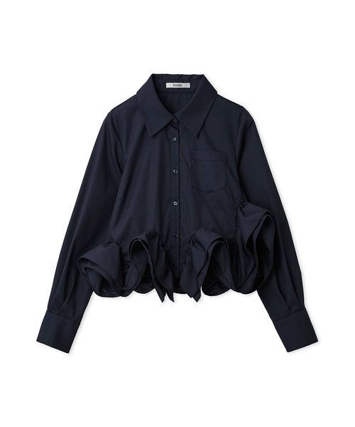 SNIDEL（スナイデル）の「ヘムボリュームシャツ（シャツ/ブラウス・レディース・ホワイト/ストライプ/ネイビー・F）」の20枚目の写真