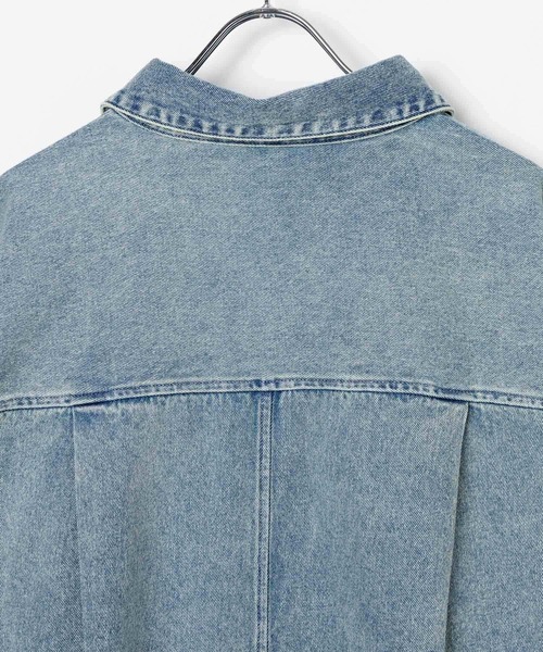 BAYFLOW（ベイフロー）の「[羽織りとしても活躍♪]デニムチュニック（シャツ/ブラウス・レディース・インディゴブルー/サックスブルー・FREE）」の12枚目の写真