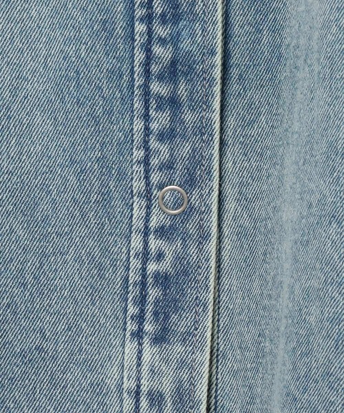 BAYFLOW（ベイフロー）の「[羽織りとしても活躍♪]デニムチュニック（シャツ/ブラウス・レディース・インディゴブルー/サックスブルー・FREE）」の13枚目の写真