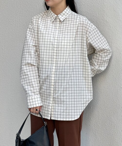 FRIPIER（フリピエ）の「《FRIPIER》チェックシャツ（シャツ/ブラウス・レディース・アイボリー・FREE）」の5枚目の写真