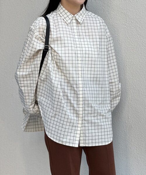 FRIPIER（フリピエ）の「《FRIPIER》チェックシャツ（シャツ/ブラウス・レディース・アイボリー・FREE）」の6枚目の写真