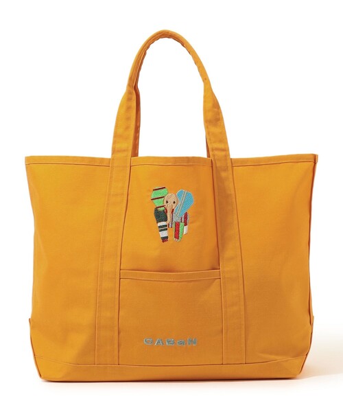 caban（キャバン）の「Elephant刺繍 プレイフルトートバッグ（トートバッグ・メンズ・ネイビー/イエロー/グリーン/ホワイト/ライトブルー/ブラック・FREE）」の6枚目の写真