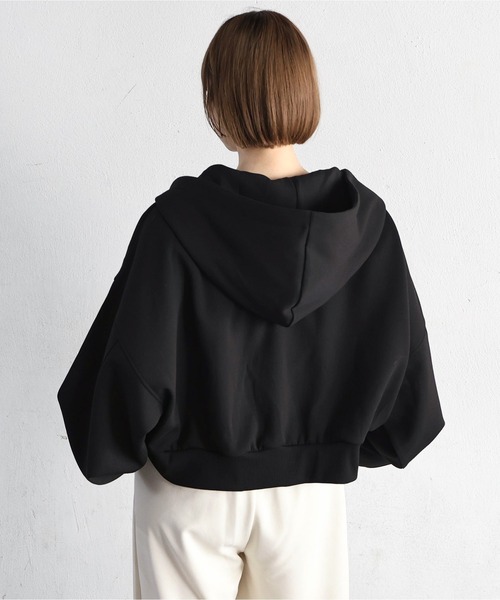 tiptop(ティップトップ)の「【丈が選べる】ダンボールダブルジップパーカー(パーカー・レディース・グレー/ブラック系その他/ブラック/グレー系その他・SHORT/LONG)」の14枚目の写真