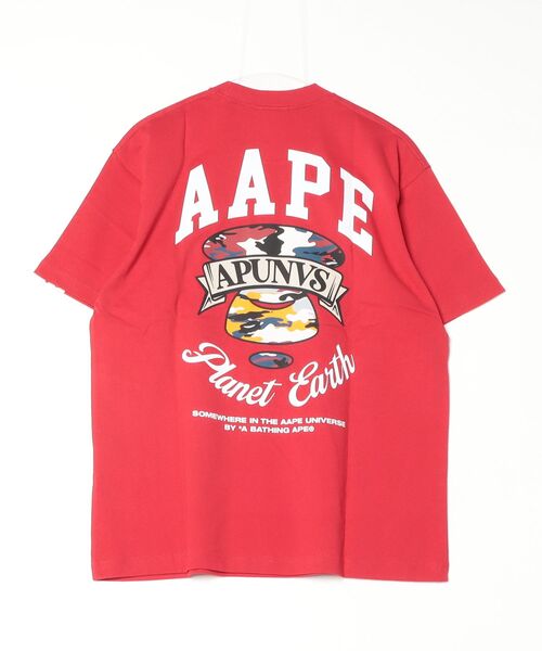 AAPE BY A BATHING APE（エーエイプバイアベイシングエイプ）の「AAPE THEME MAIN TEE（Tシャツ/カットソー・メンズ・ワインレッド/ネイビー・MEDIUM/LARGE/X-LARGE/SMALL）」の9枚目の写真
