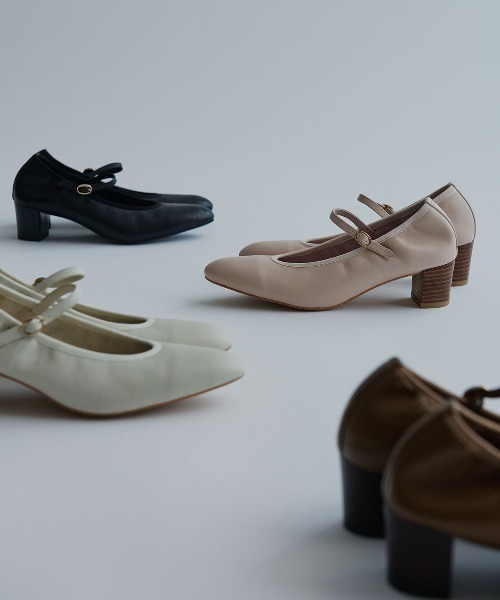 anuans（アニュアンス）の「ラムレザーメリージェン（パンプス・レディース・ブラック/ピンクベージュ/ブラウン/ホワイト系その他4・S/M/L）」の9枚目の写真