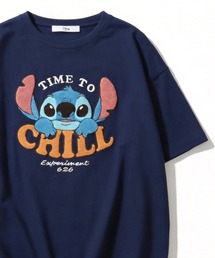2026SS Disney/ディズニー ミッキー/ズートピア/ベイマックス/スティッチ/101わんちゃん/プーさん/トイ・ストーリー フロント/バックサガラ刺繍/ラインストーン オーバーサイズ 半袖Tシャツ