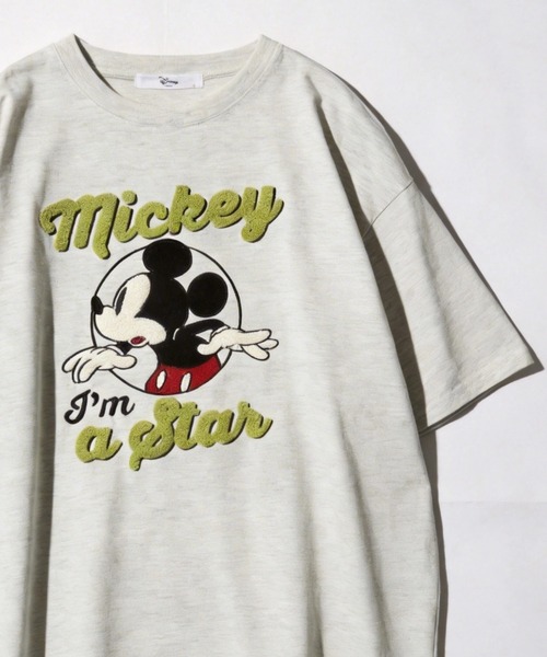 Disney(ディズニー)の「2026SS Disney/ディズニー ミッキー/ズートピア/ベイマックス/スティッチ/101わんちゃん/プーさん/トイ・ストーリー フロント/バックサガラ刺繍/ラインストーン オーバーサイズ 半袖Tシャツ(Tシャツ/カットソー・レディース・グリーン系その他/ブルー系その他/グレー系その他2/オレンジ系その他/オレンジ/ネイビー/イエロー/パープル/ベージュ/スミクロ/グレー系その他/ブラック/スカイブルー/クリーム/アッシュグレー/グリーン/ピンク/ライム/ホワイト/モカ/ブルー系その他2/ブラック系その他2/グレー系その他3/パープル系その他/ブラック系その他/カーキ/ピンク系その他/グレー系その他4・M/L)」の1枚目の写真