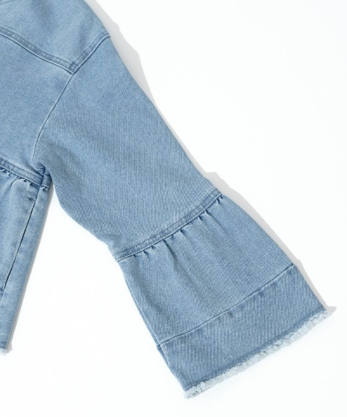 flower（フラワー）の「デニムフレアジャケット2（デニムジャケット・レディース・ブルー/アイボリー・FREE）」の12枚目の写真