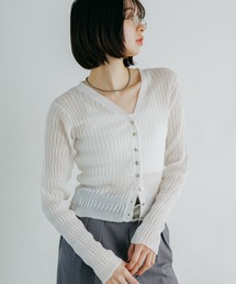 PAGEBOY | シアーリップルニットカーディガン(カーディガン/ボレロ)