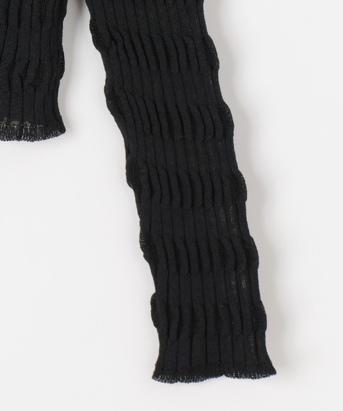 PAGEBOY（ページボーイ）の「シアーリップルニットカーディガン（カーディガン/ボレロ・レディース・グレー/オフホワイト/ブルー/ブラック・FREE）」の10枚目の写真