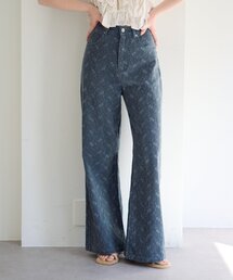 Kastane（カスタネ）の「【2026SSカタログ/低身長サイズ/2サイズ展開/ウエスト調節可】フラワーエンブロイダリーデニム（デニムパンツ）」