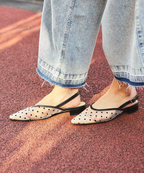 FREAK'S STORE（フリークスストア）の「ドットチュールパンプス（パンプス・レディース・ブラック/ベージュ・36/37/38）」の7枚目の写真