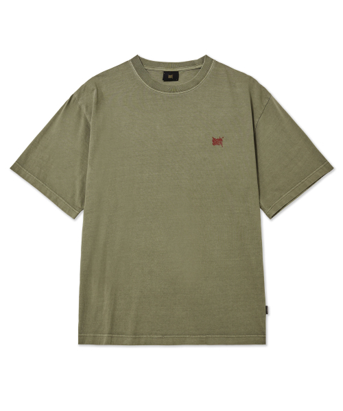 BROWNBREATH（ブラウンブレス）の「ピグメントタグTシャツ - オリーブ（Tシャツ/カットソー・レディース・その他・M/L/XL/S）」の2枚目の写真